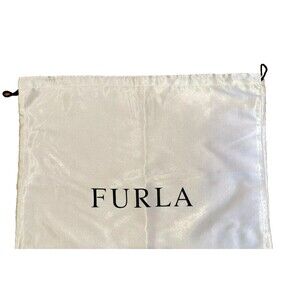 FURLA Handbag Dust Cover Bag Protect & Store White Black Letters Designer